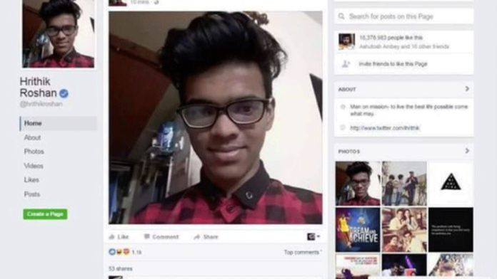 Hacks Hrithik Roshan's Facebook Account