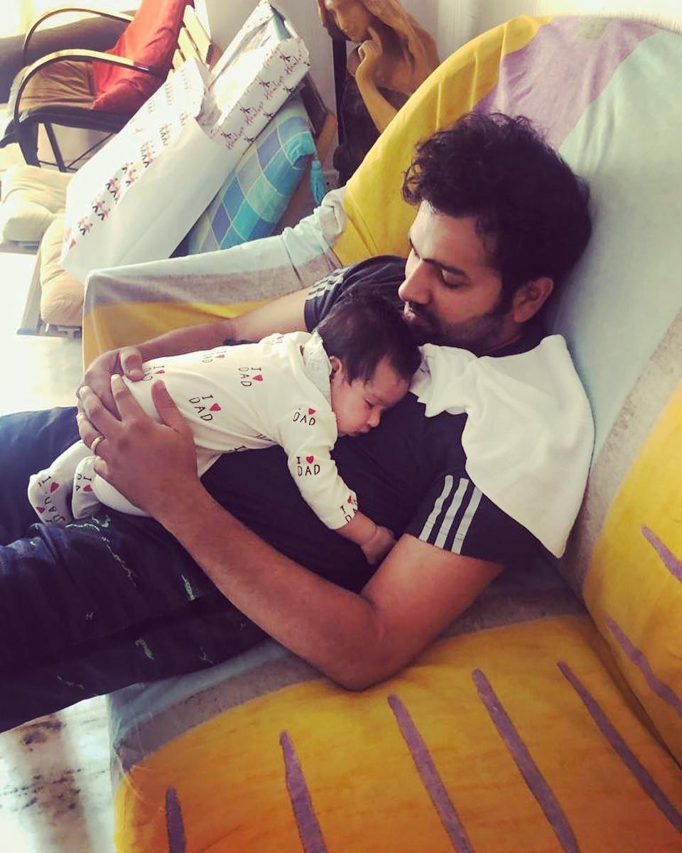 Rohit Sharma with Daughter HD Photos